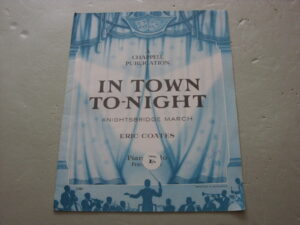 In Town To-Night,  Sheet Music