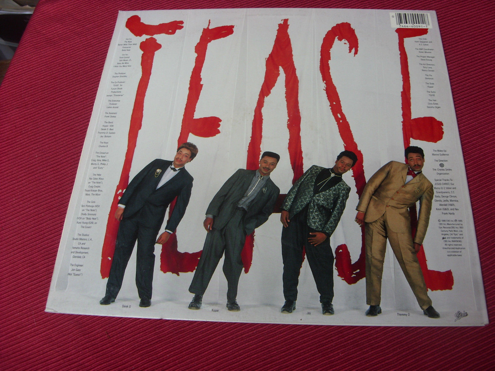 Tease: Self Titled LP WHITE LABEL TEST PRESS - Image 2