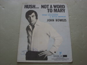 Hush...Not A Word To Mary,  Sheet Music