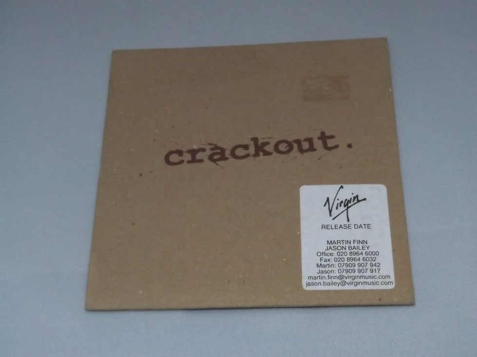 Crackout: Over My Head CD Single PROMO + sticker