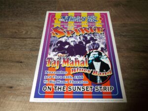Spirit/  Taj Mahal: Whisky A Go Go official Dennis Loren  Poster  35cm X  51cm