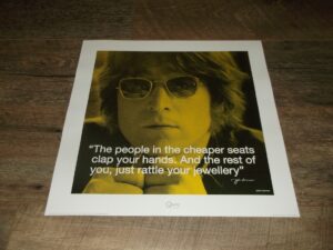John Lennon 'Cheap seats'  Official  Print   40cm X  40cm