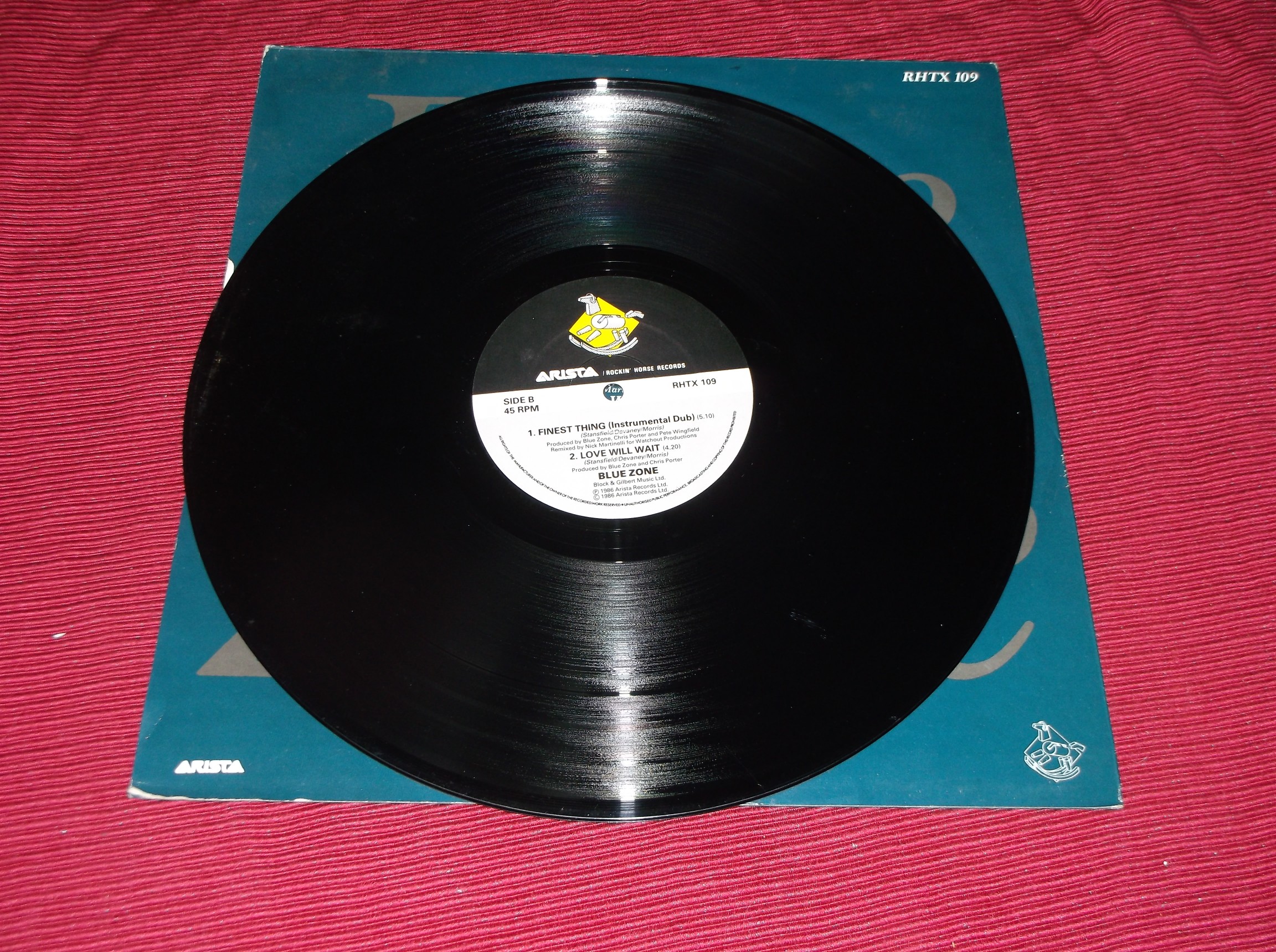 Blue Zone: Finest Thing Remix 12" EX - Image 4