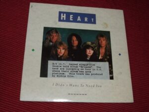 Heart:  I didn't want to need you   EX+   PROMO  7"
