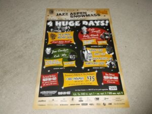 Allman Brothers, Burning Spear etc   43cm X 28cm   Aspen September 2000 Poster