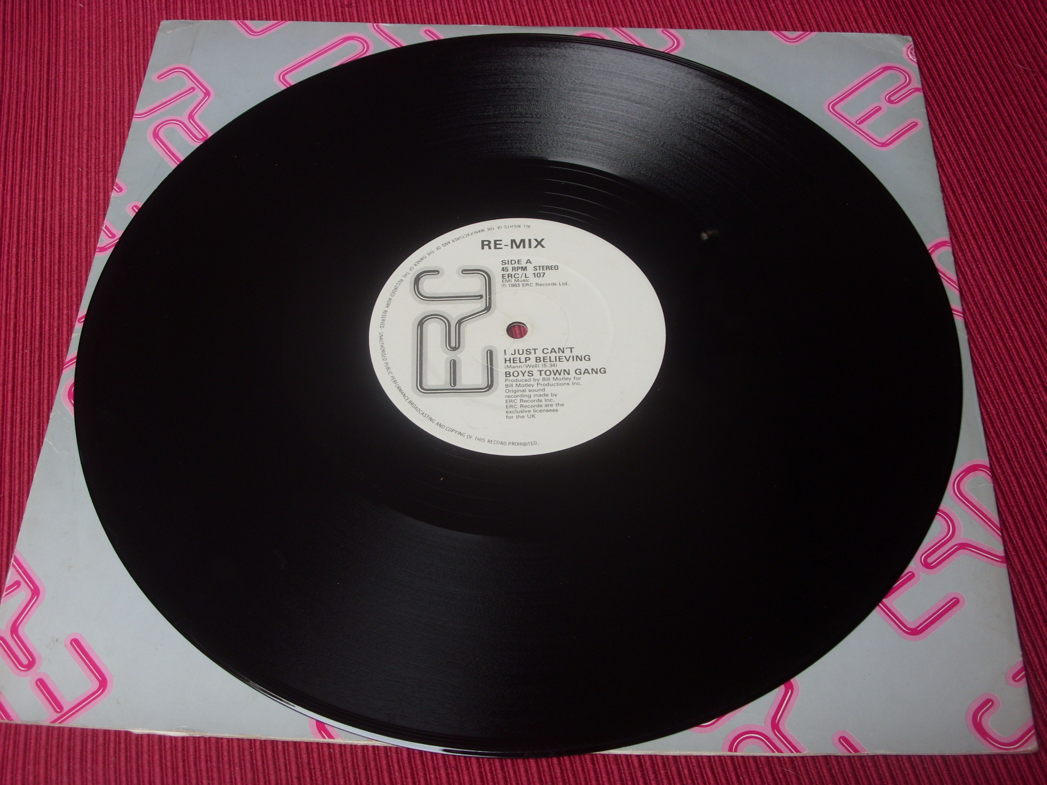Boys Town Gang: Just Can't Help Believing UK 12" - Image 3