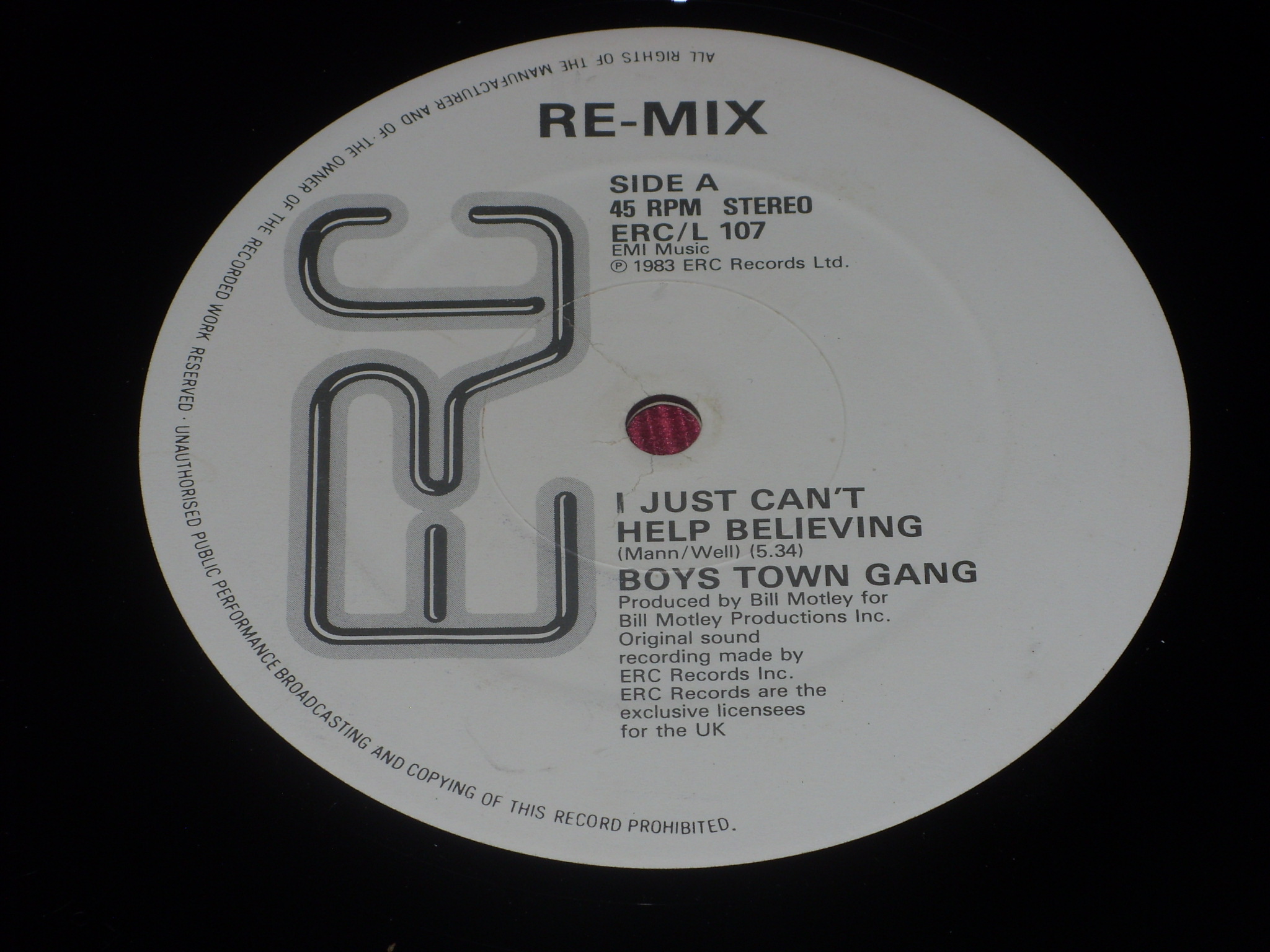 Boys Town Gang: Just Can't Help Believing UK 12"