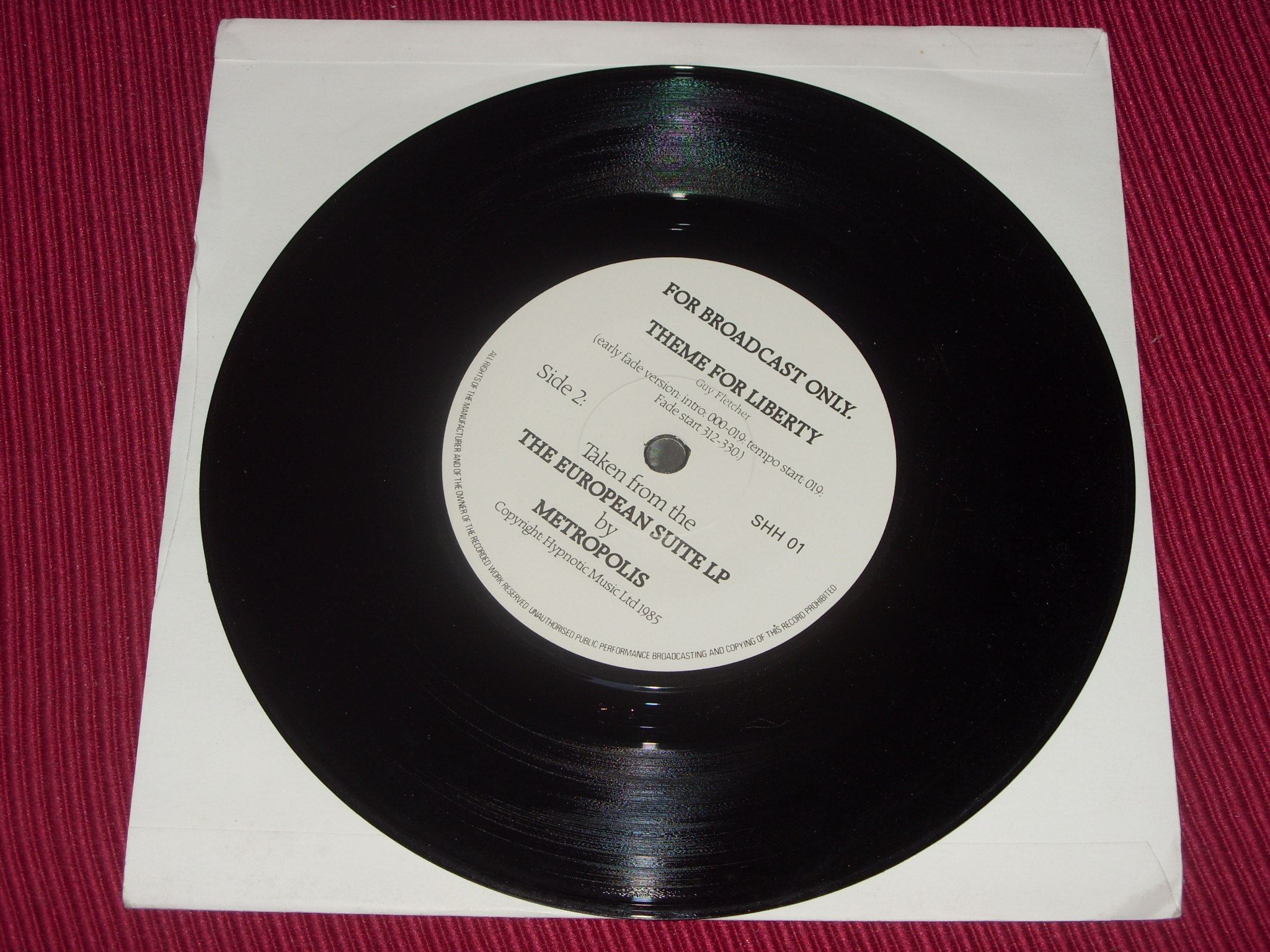 Metropolis: Excerpts from The European Suite UK EX+ PROMO 7" - Image 2