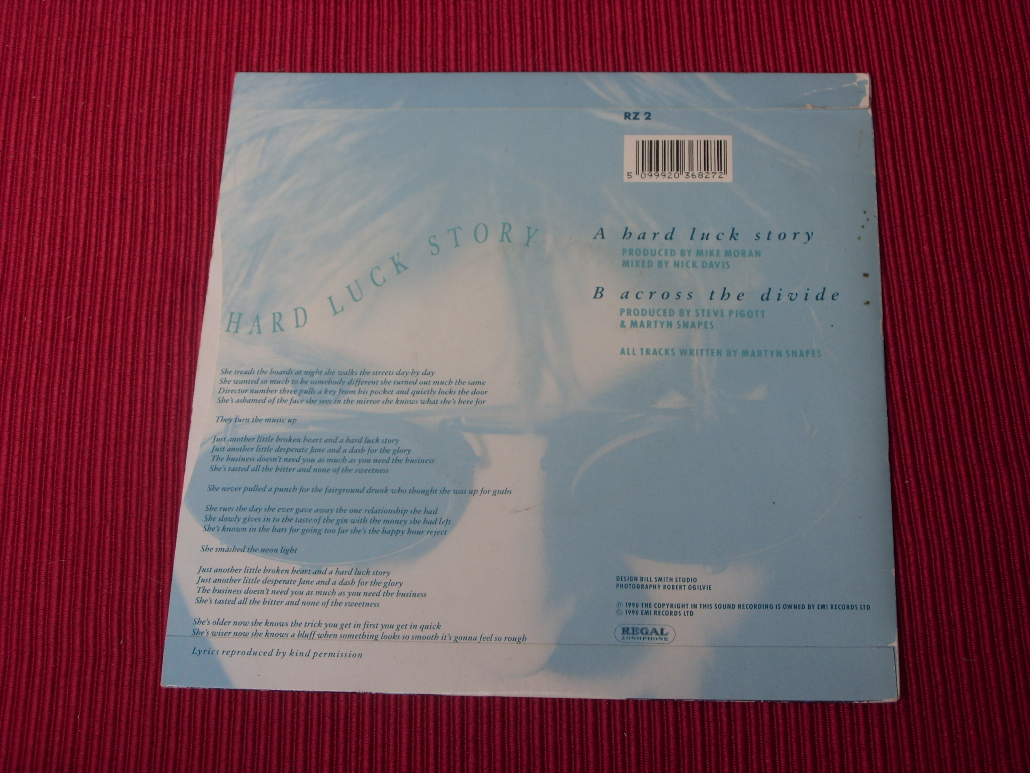 Martyn Snapes: Hard Luck Story 7" NEW ex shop stock - Image 3