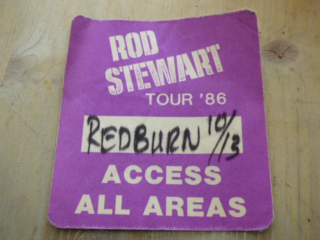 Rod Stewart VERY RARE 1986 Access All Areas Crew Tour Unused Pass Sticker