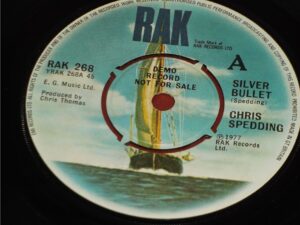 Chris Spedding:   Silver Bullet  1977     EX+   DEMO     7"