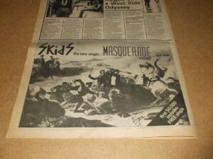 Skids:  Masquerade   1979  Half Page (12" X 8") UK Advert