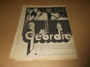 Geordie  1973  Full Page (12" X 16") UK Advert