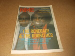 James Brown  1984  Full Page (12" X 16") UK NME Front Cover Clipping