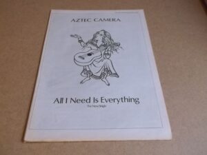 Aztec Camera:  All I Need   1984  Full Page (12" X 16") UK Advert