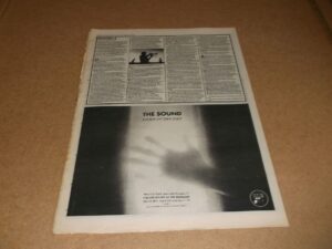 The Sound:  Shock of Daylight  1984  Half Page (12" X 8") UK Advert