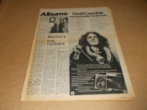 David Coverdale  1978  Half Page (6" X 16") UK Advert
