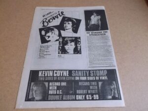 David Bowie:  Best of Bowie   1980  12" X 8") UK Advert