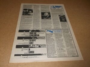 Tones on Tail etc rare early 4AD   1982  1/4 Page (6" X 7") UK Advert