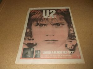U2:  Live Under a Blood Red Sky  1984  Full Page (12" X 16") UK Advert