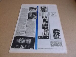 The Jam:  Live Video  1982  Half Page (6" X 16") UK Advert