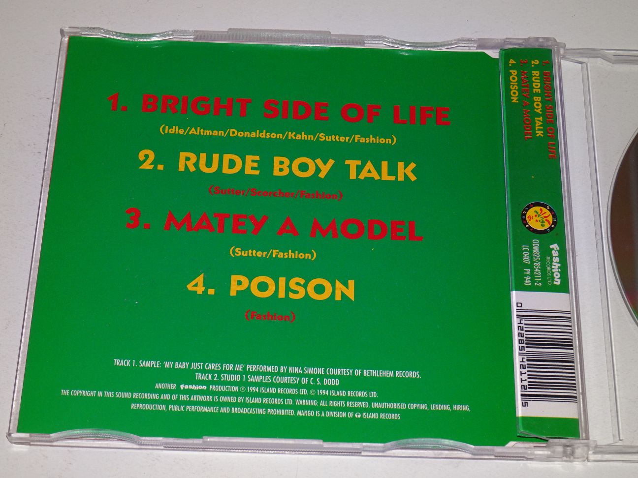 Tenor Fly: Bright Side Of Life CD Single - Image 2