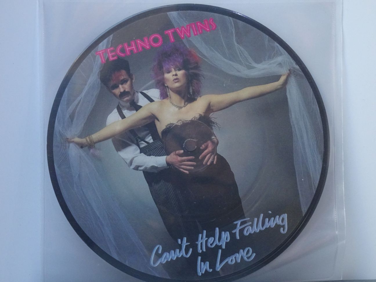 Techno Twins: Can't Help Falling in Love UK MINT UNPLAYED PICTURE DISC 7"