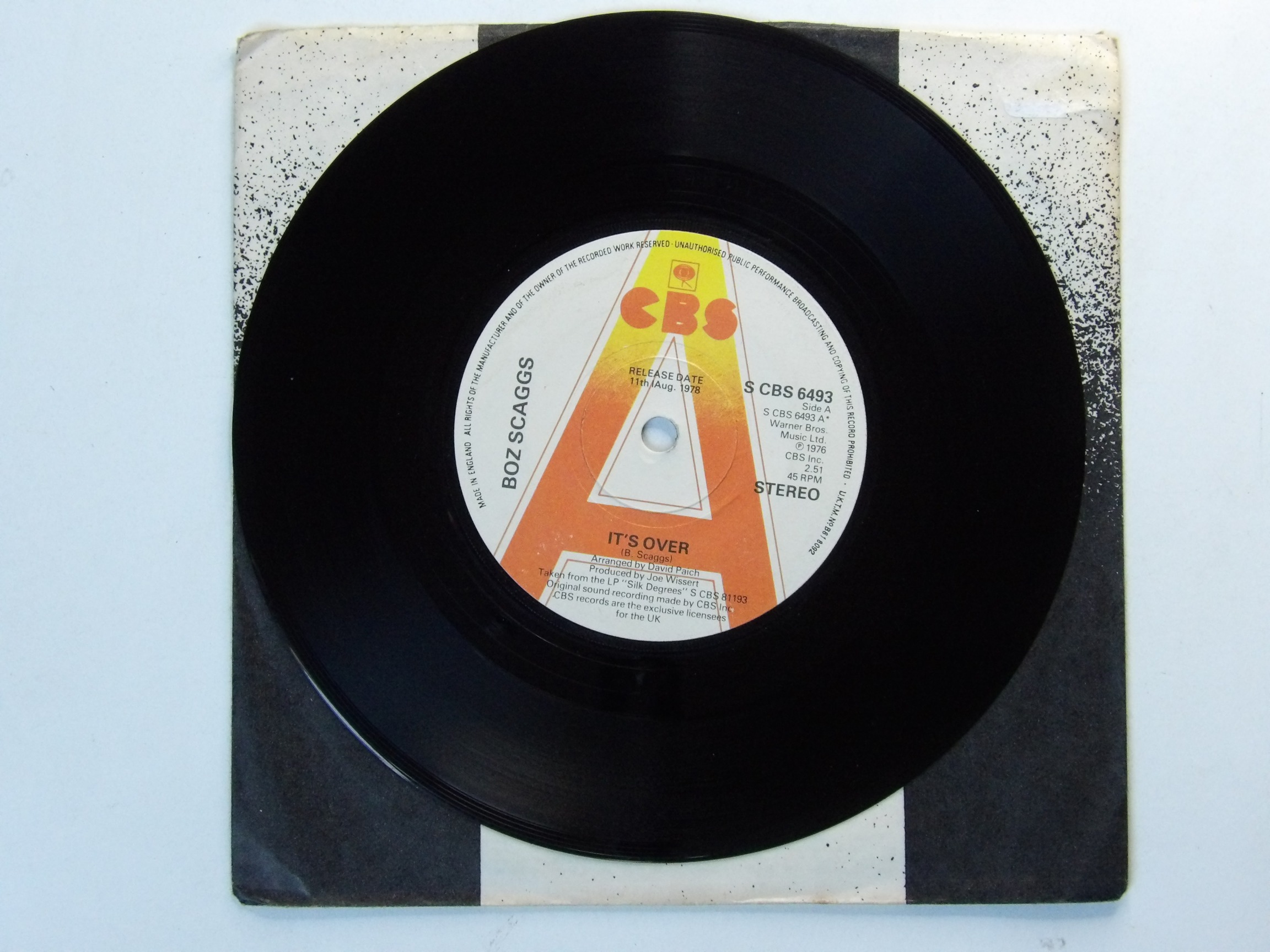 Boz Scaggs: It's Over UK 1976 EX PROMO 7" ('A' label) - Image 3