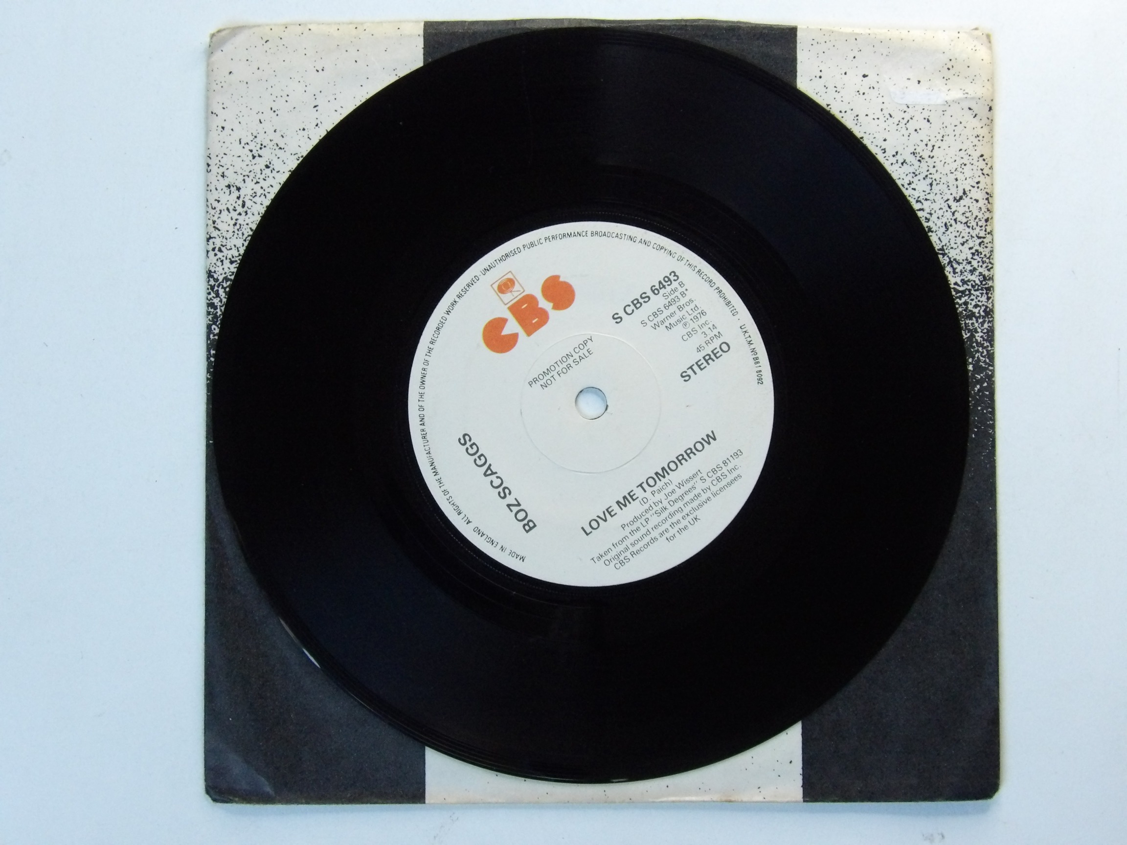 Boz Scaggs: It's Over UK 1976 EX PROMO 7" ('A' label) - Image 2