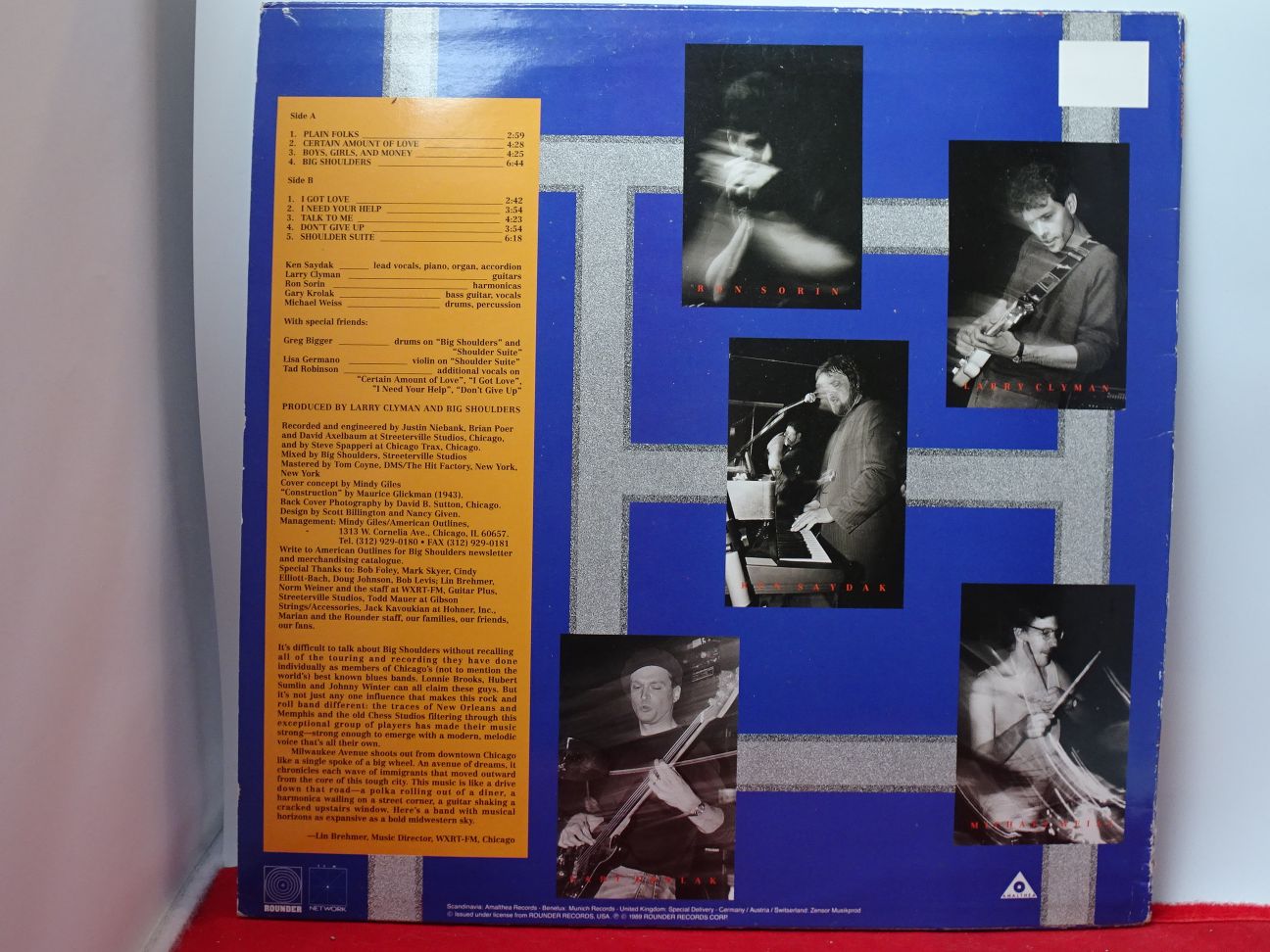 Big Shoulders: Big Shoulders Orig 1989 EX+ LP - Image 2