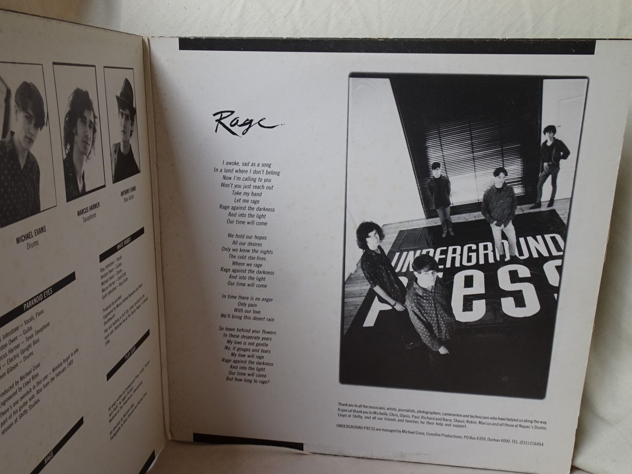 Underground Press: Rage South African EX 1990 12" - Image 5