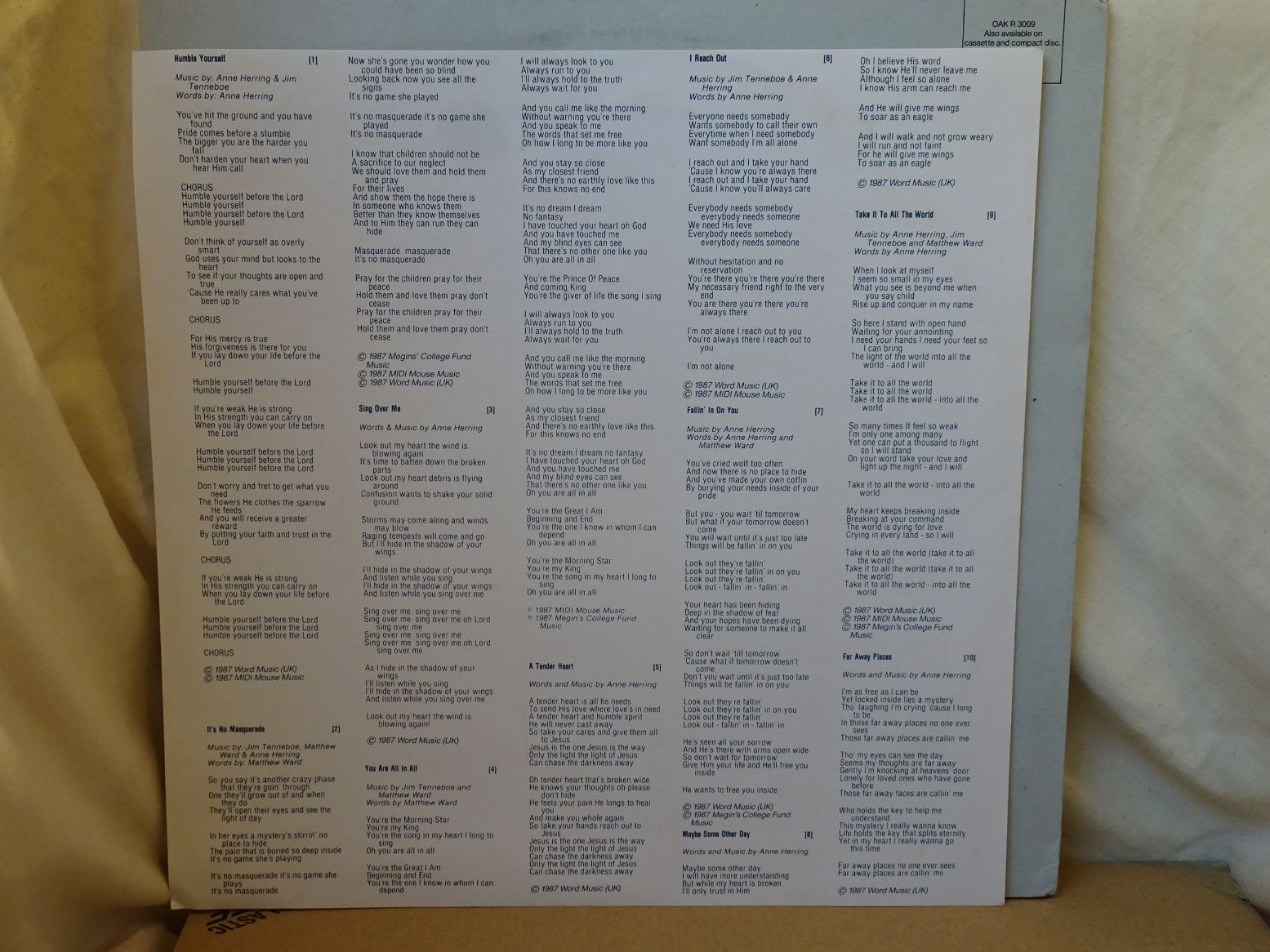 2nd Chapter Of Acts: Far Away Places 1987 NEAR MINT LP - Image 4