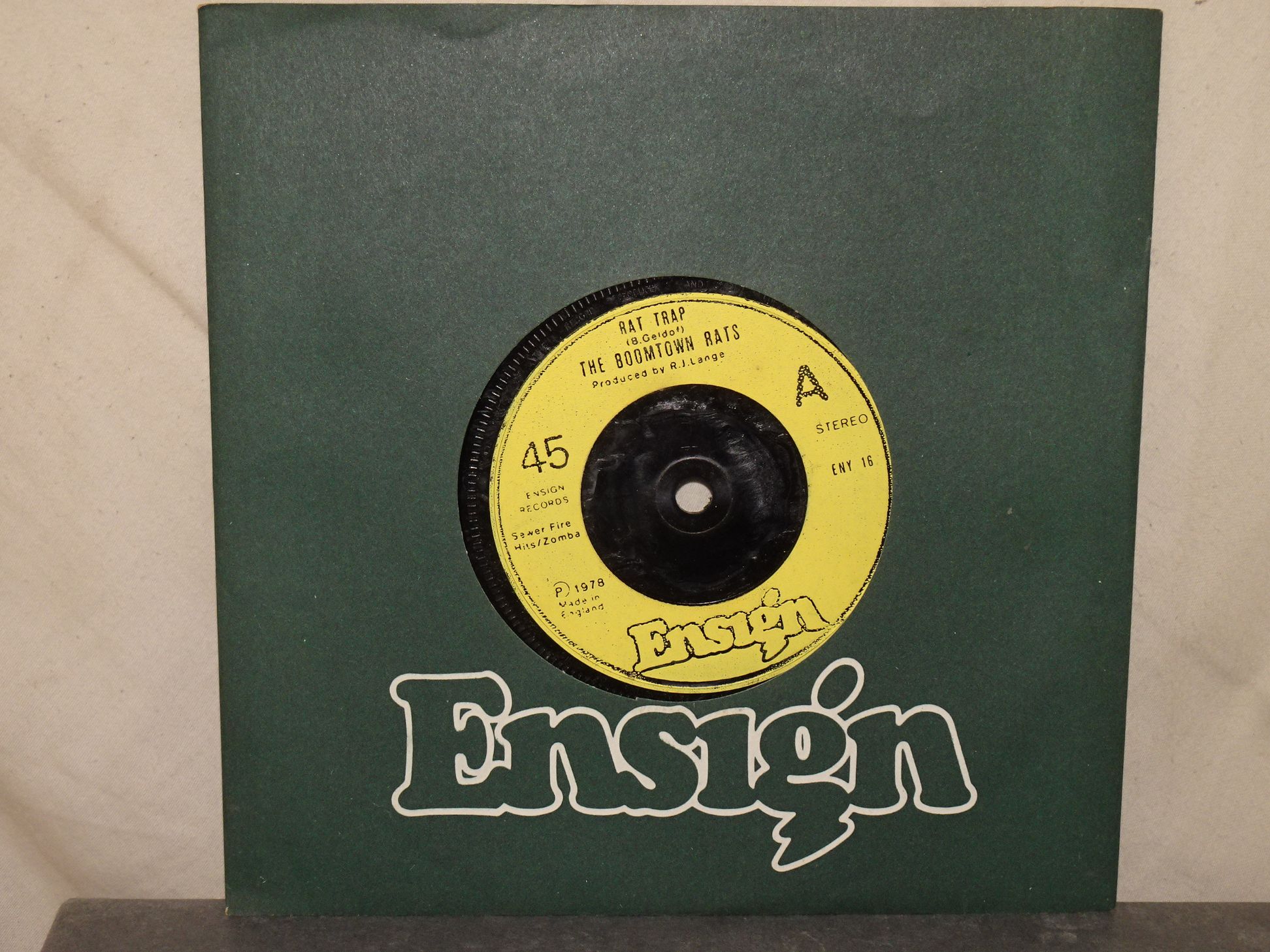 Boomtown Rats: Rat Trap 1978 EX+ 7"