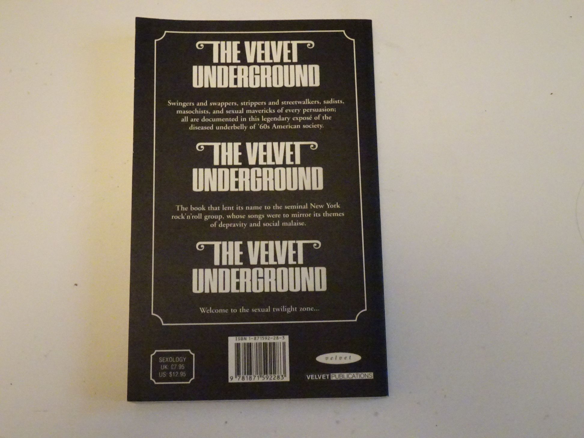 The Velvet Underground: Michael Leigh 1997 Softback - Image 2