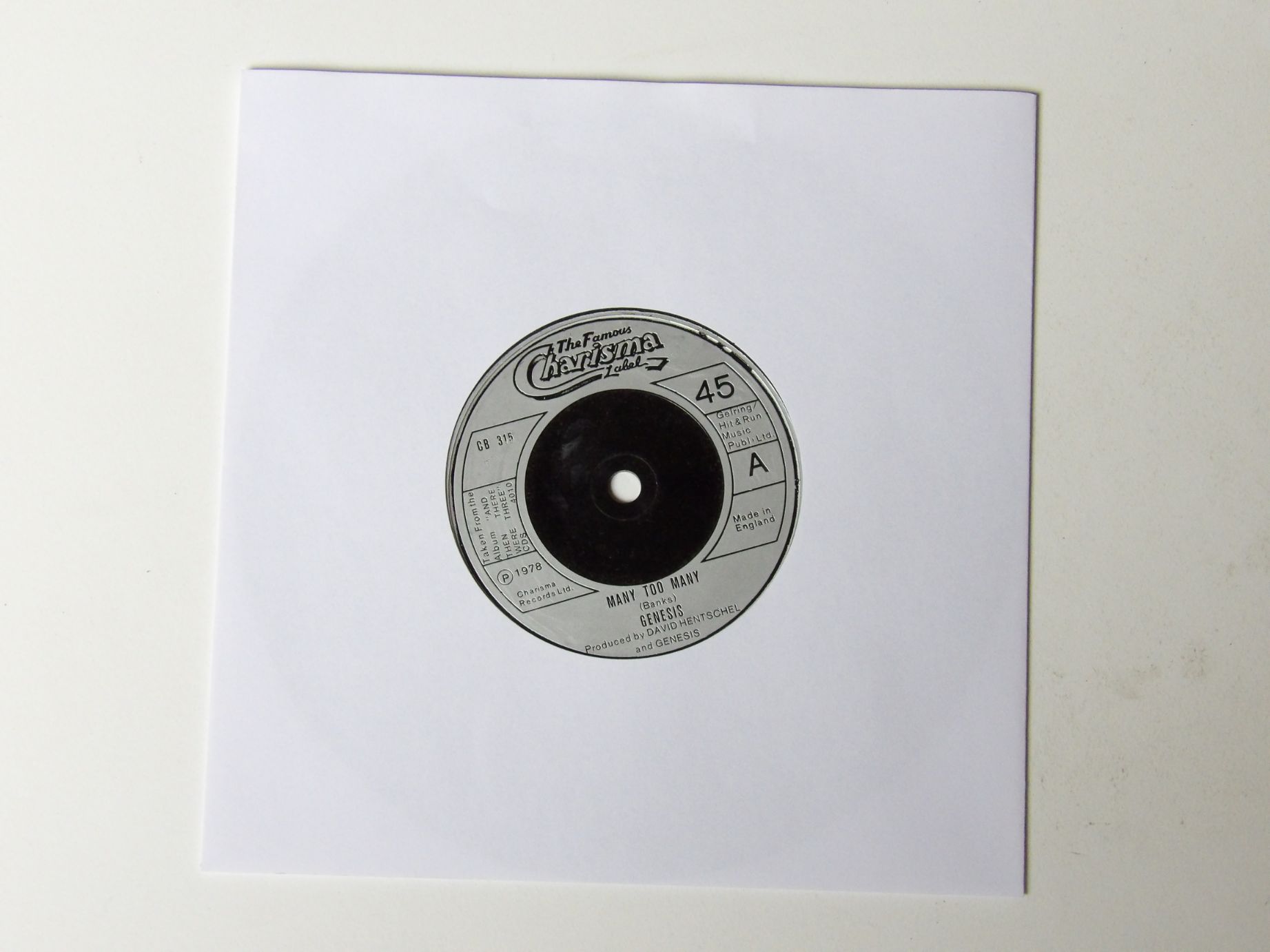 Genesis: Many too Many 1978 UK EX 7"