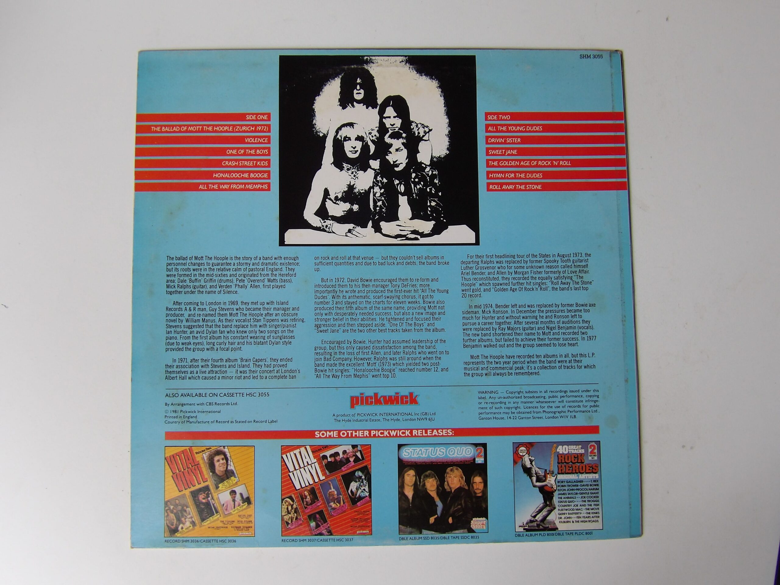 Mott The Hoople: All The Way From Memphis 1981 UK Press LP - Image 4