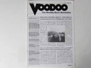 Voodoo Monthly Music Newsletter: #28 July 2002 Stones / Springsteen