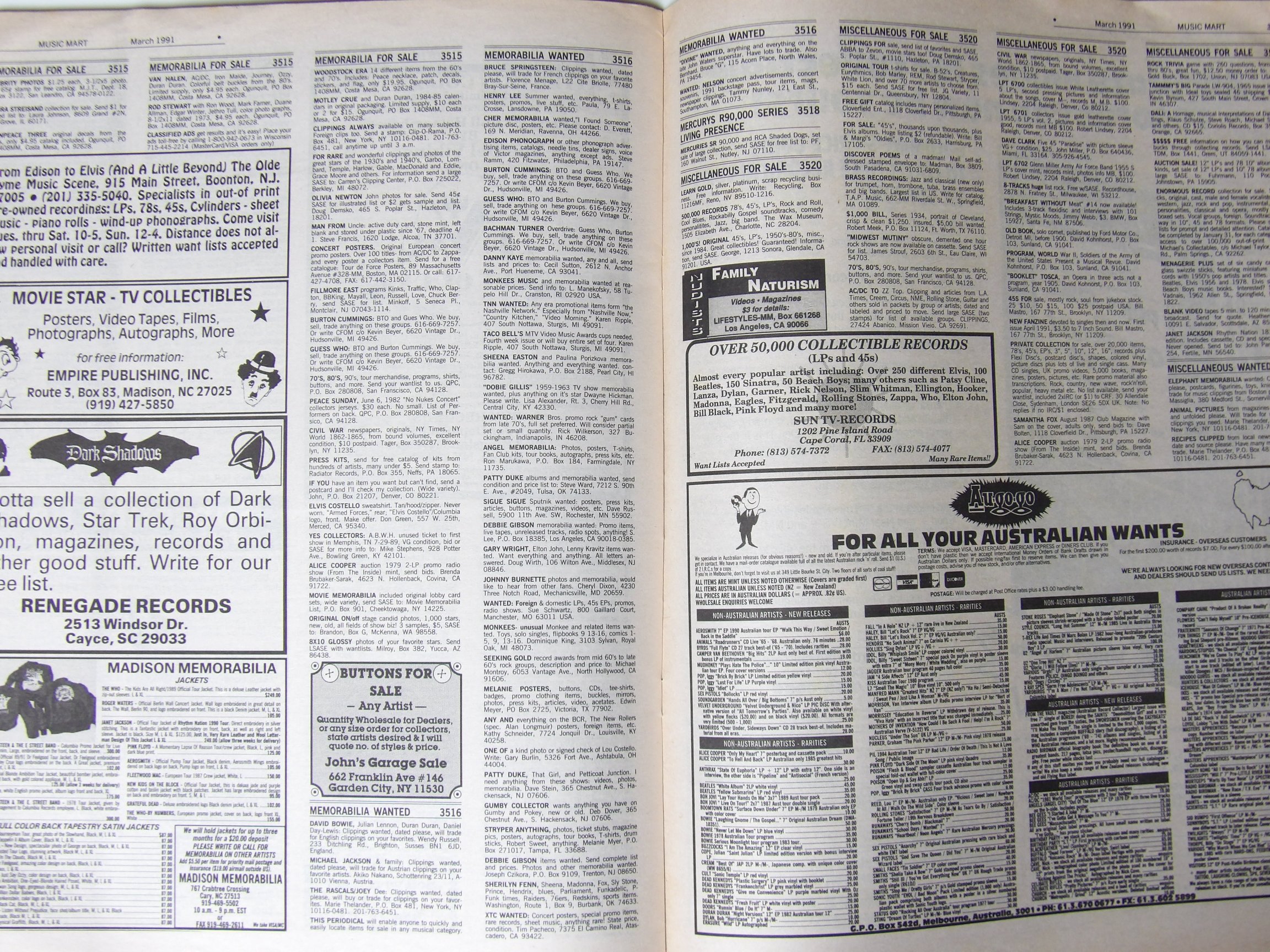 Music Mart: March 1991 U.S Records For Sale - Image 2