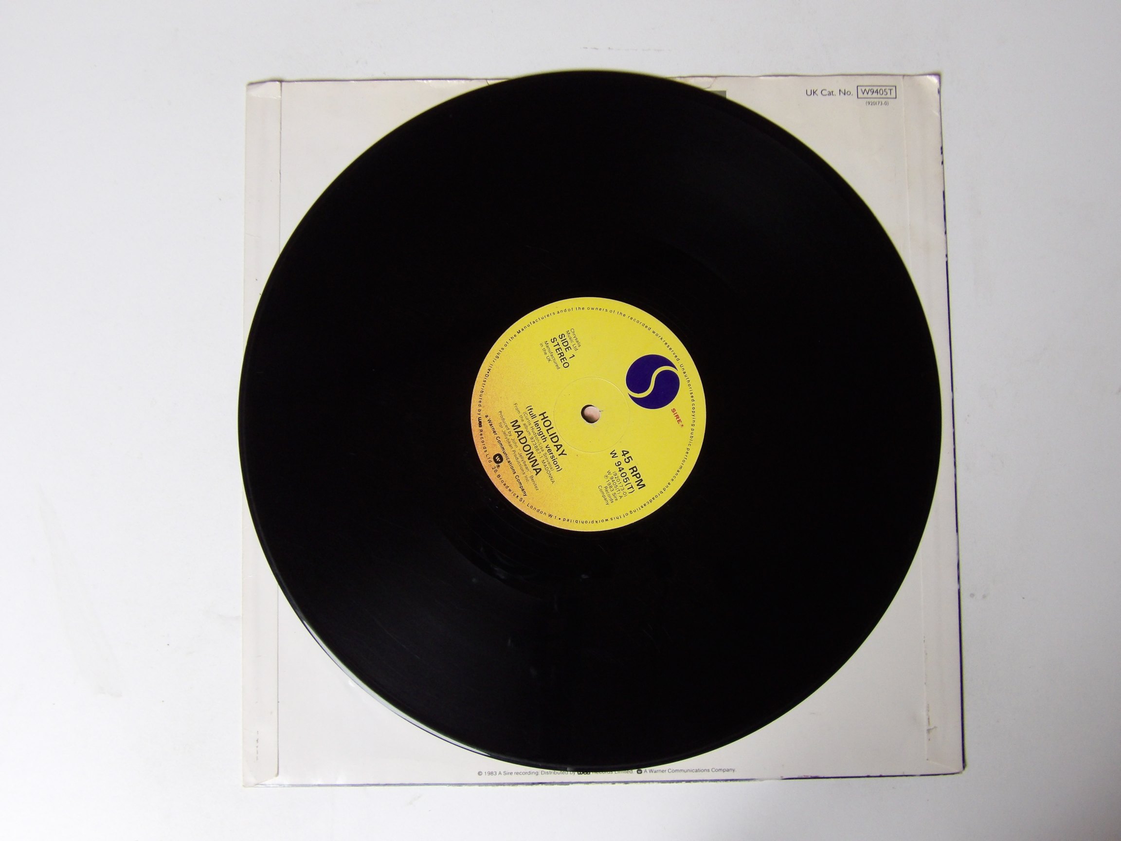 Madonna: Holiday UK 12" Train Sleeve - Image 3