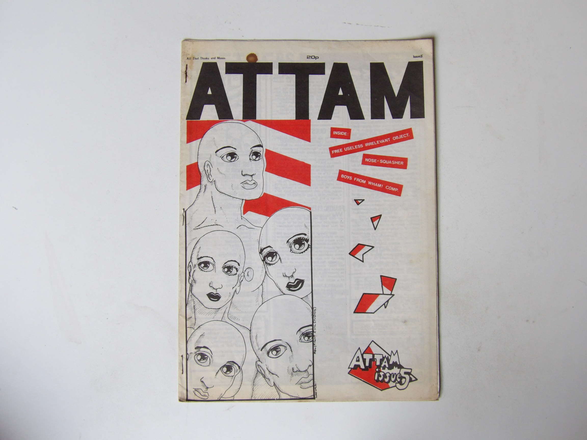Attam (ALL THAT THINKS & MOVES) Fanzine: #5 1983 Music, comedy and more!