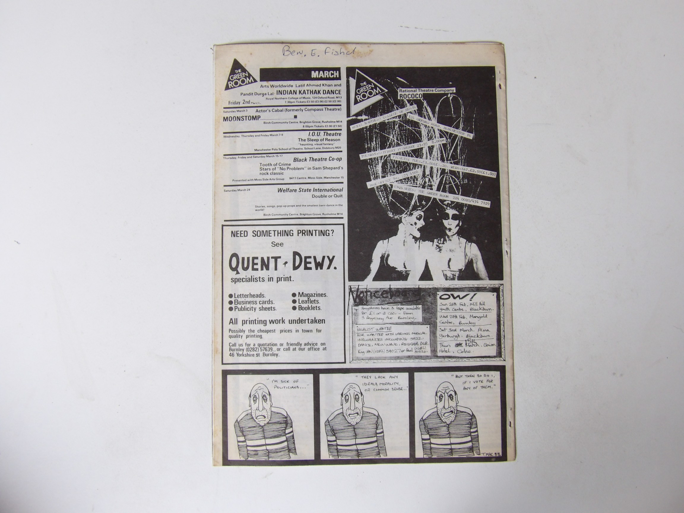 Attam (ALL THAT THINKS & MOVES) Fanzine: #5 1983 Music, comedy and more! - Image 2