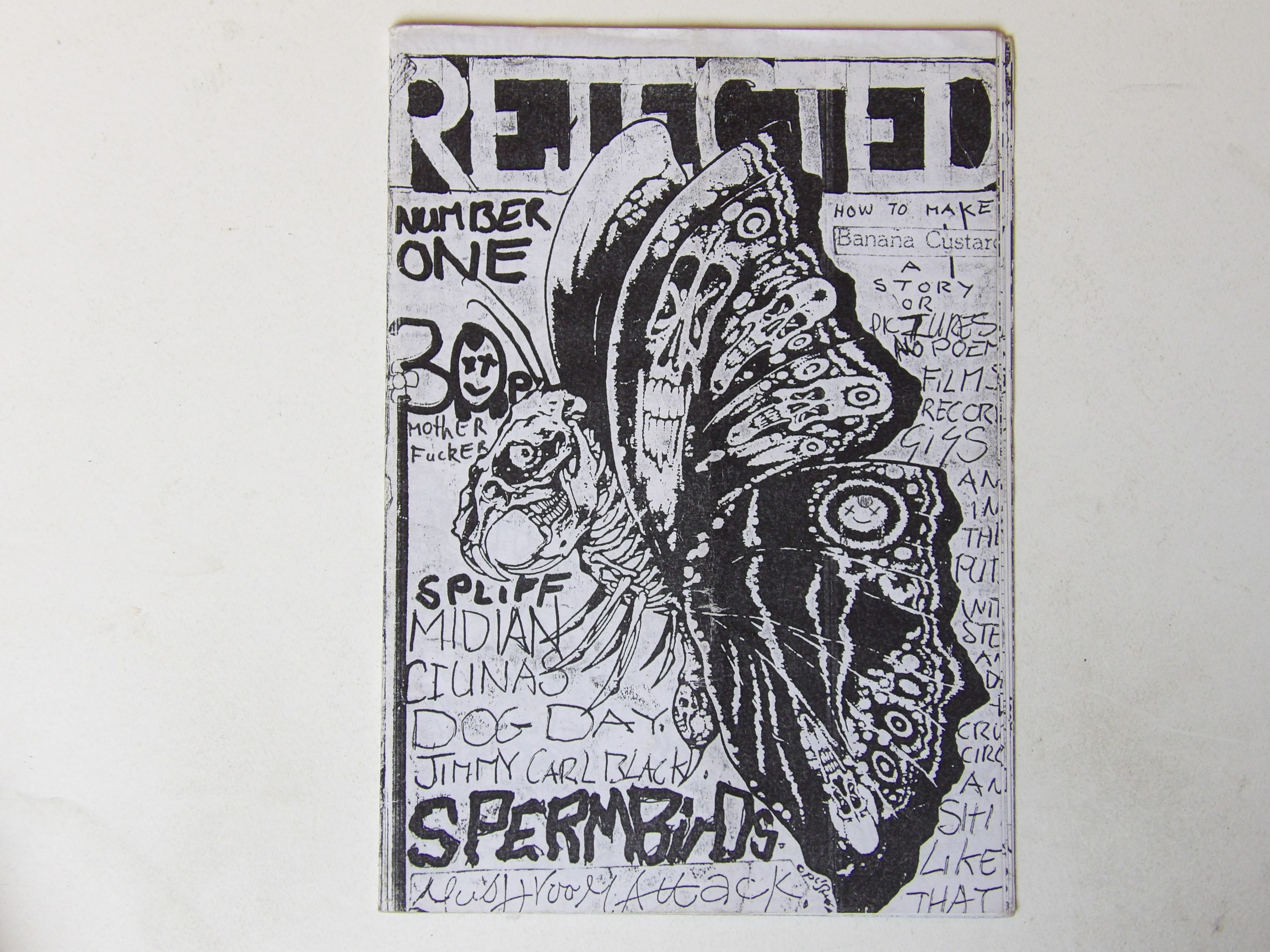 Rejected A5 Fanzine: #1 1990 Spliff / Spermbirds / Midian
