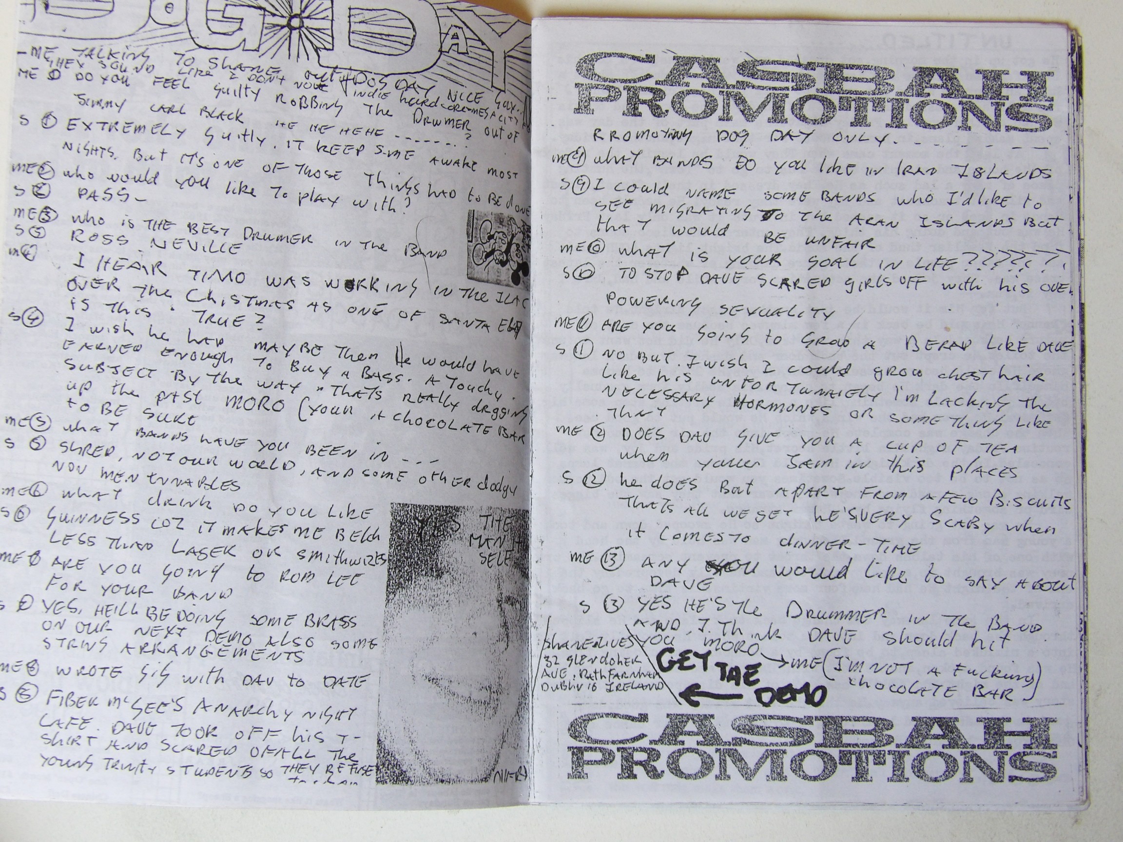 Rejected A5 Fanzine: #1 1990 Spliff / Spermbirds / Midian - Image 3