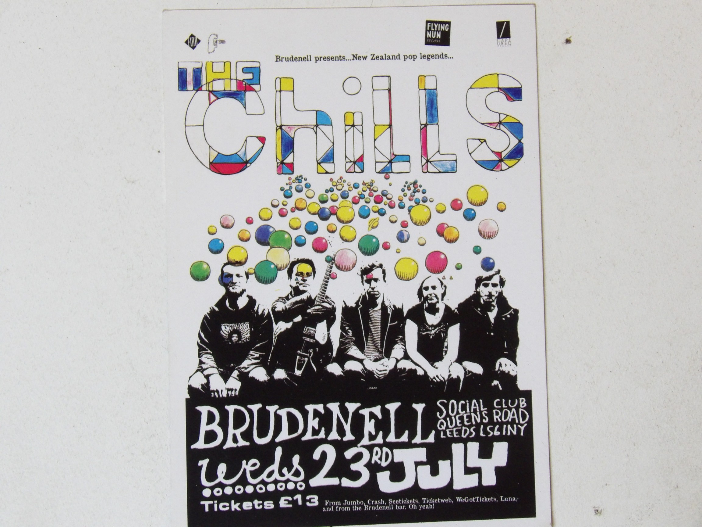 The Chills / Guitar Wolf: Rare original 2014 Postcard Brudenell Social Club - Image 3