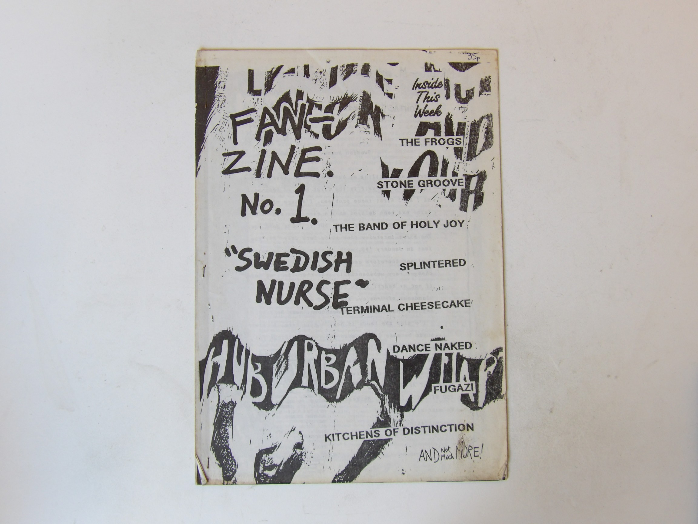 Swedish Nurse Orig UK Fanzine: #1 1999 Frogs / Band of Holy Joy / Fugazi