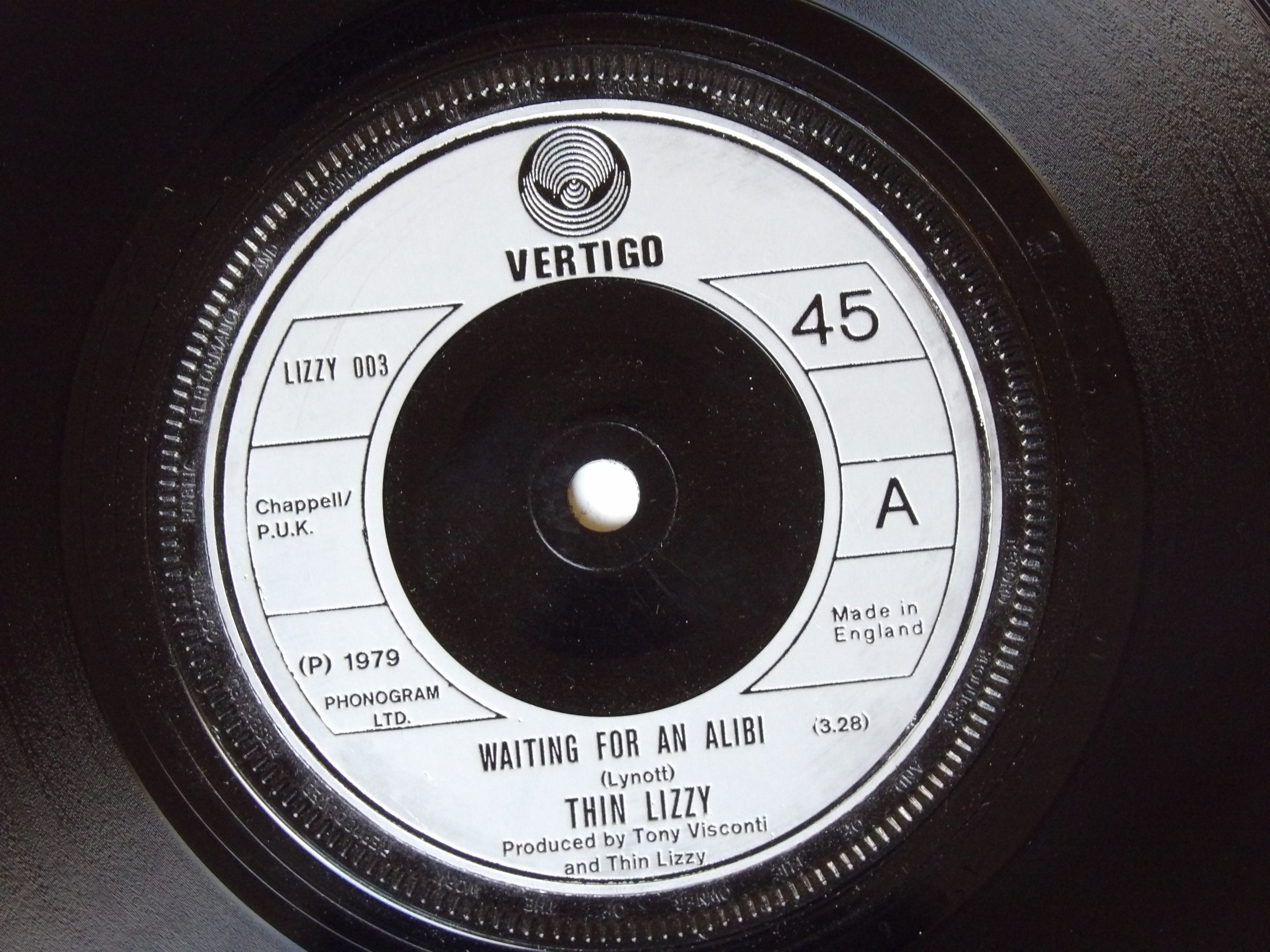 Thin Lizzy: Waiting for an Alibi 1979 7″