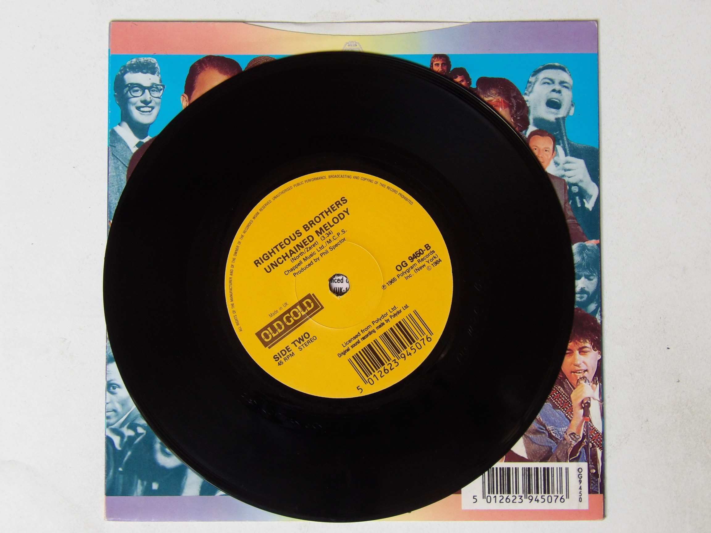 Righteous Brothers: You've Lost that Lovin' Feeling 1984 EX+ Old Gold 7″ - Image 2
