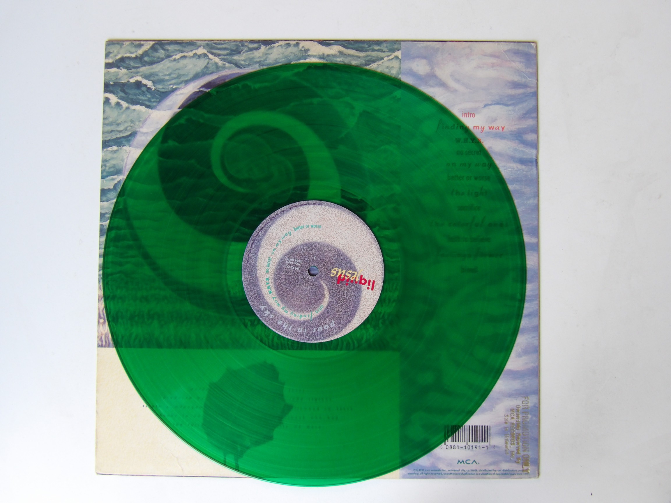 Liquid Jesus Pour In The Sky Promo GREEN VINYL EX LP