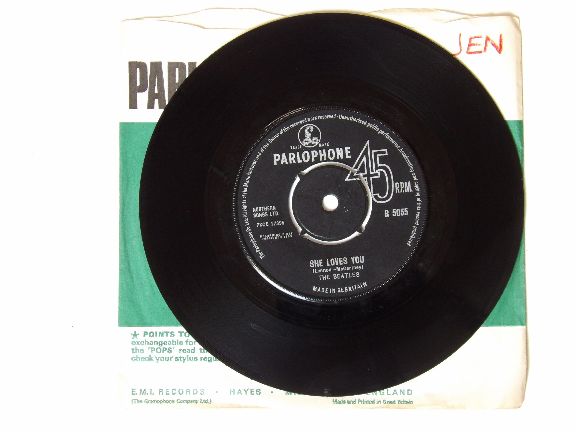 The Beatles: She Loves You 1963 1N/1N VG+ 7" - Image 4