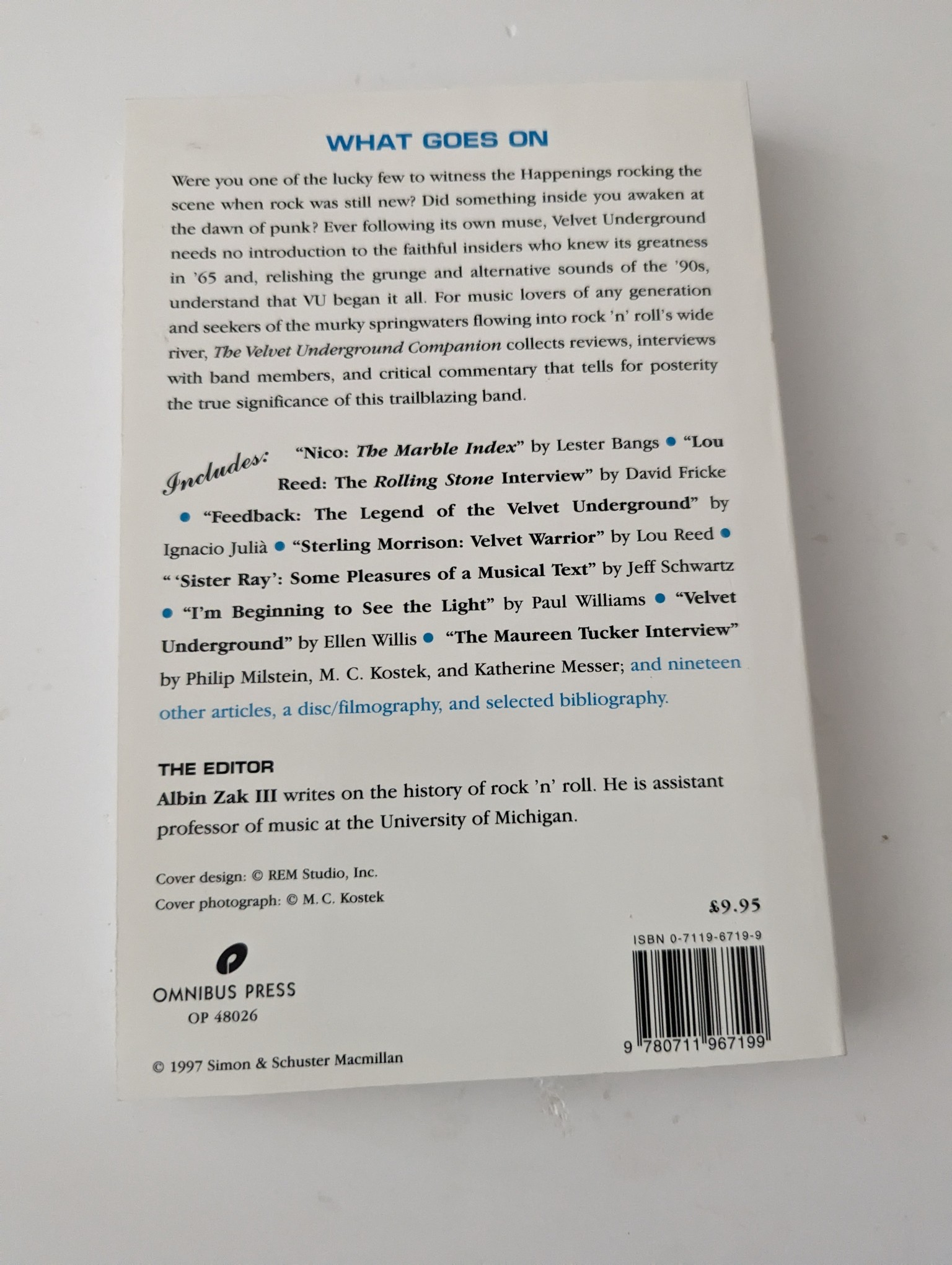 Velvet Underground: Companion - 4 Decades of Commentary 1997 UK Softback - Image 2